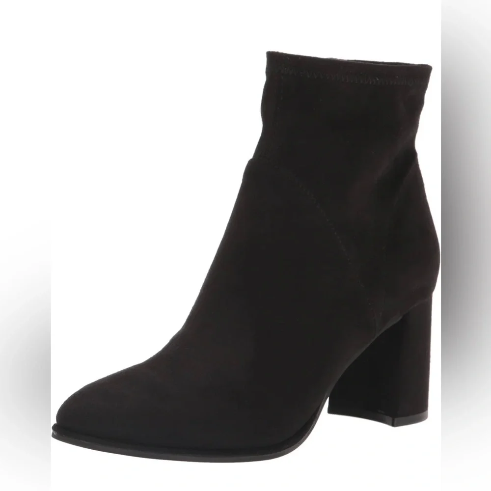 Marc Fisher Women's Black Pointy Toe Ankle Booties Black Multi Fabric 10